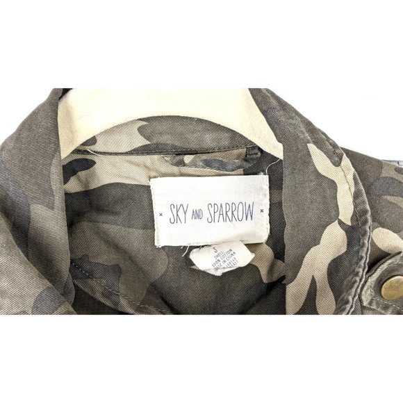 Sky and Sparrow green Camo camouflage military style cotton jacket - Picture 7 of 7